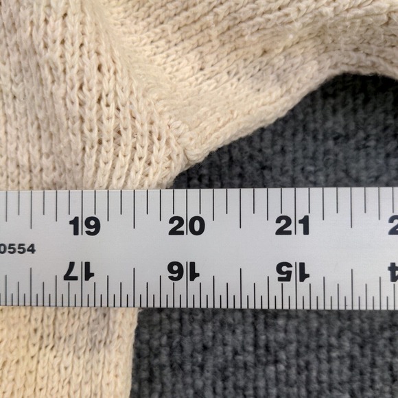 Knights Bridge Men's Spell Out Golf Sweater Cream Medium Embroidered Pullover - Picture 14 of 14